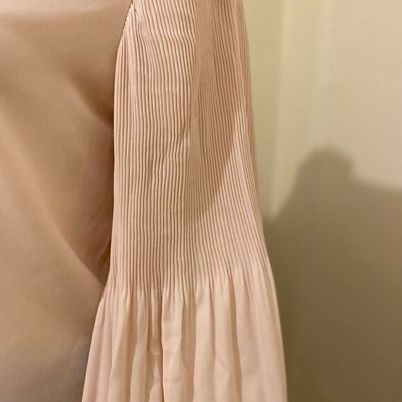 ZARA PLEATED BLOUSE TOP WITH BOW - Picture 4 of 7